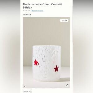 Anthropologie Icon Juice Glass